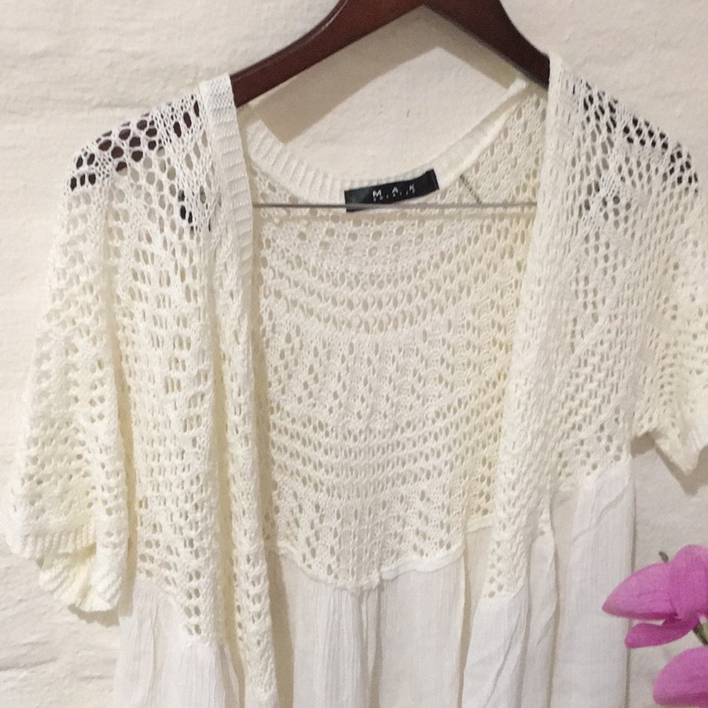 Never worn white crochet cardigan
